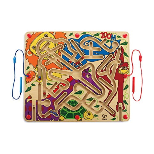 Hape Zoo’m Magnetic Wooden Bead Maze Puzzle Durable Two Player Wooden Puzzle