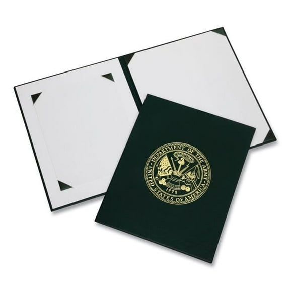 Awards Certificate Binder Army Seal - 14.5 x 11.5 in. - Green & Gold - GSA 7510017011805