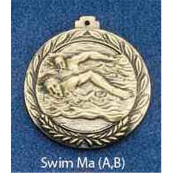 Awards Etc. ASWFMF SWIM MALE MEDALLION with RIBBON - Pack of 100