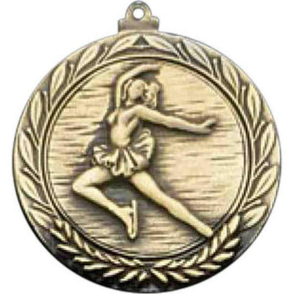 Awards Etc. FIGURE SKATING FEMALE MEDALLION with RIBBON - Pack of 100