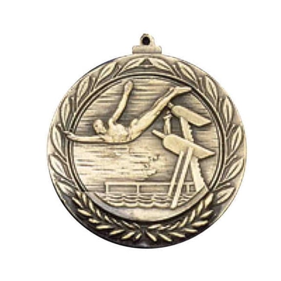 Awards Etc. ASWMD SWIM DIVE MALE MEDALLION with RIBBON - Pack of 100