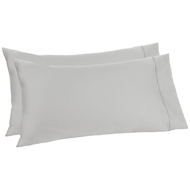 Aware 100 Organic Cotton 300 Thread Count Pillowcase Set, Light Gray