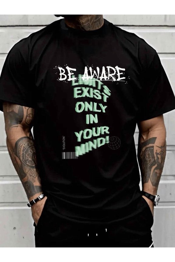 Be Aware T-Shirt men black Daily and weekend wear Fashion Unisex Shirt Cotton tshirts Trendy Unisex Shirt Cotton tshirts Fashion Unisex Shirt Crewneck tshirts
