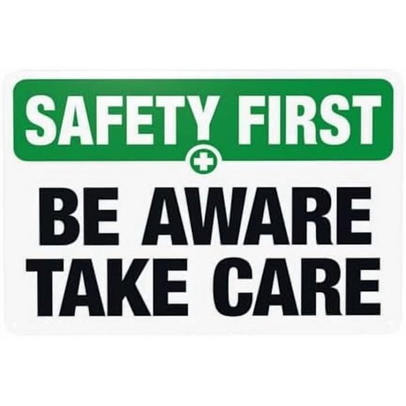 Be Aware Take Care Warning Sign, Slogan Security Metal Signs for Home ...
