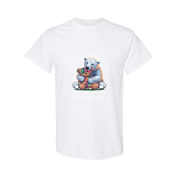 Awareness Bear Graphic For A Proud Autism Grandma Autistic Kids Unisex T-Shirt, for men & women, up to size 5XL