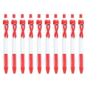 Awareness Mini Pens (10-Pack) - Custom Engraved Promotional Pens for Events, Conferences & Health Campaigns (Compact & Portable) | Ballpoint Pens, Cxui Pens Bulk Red