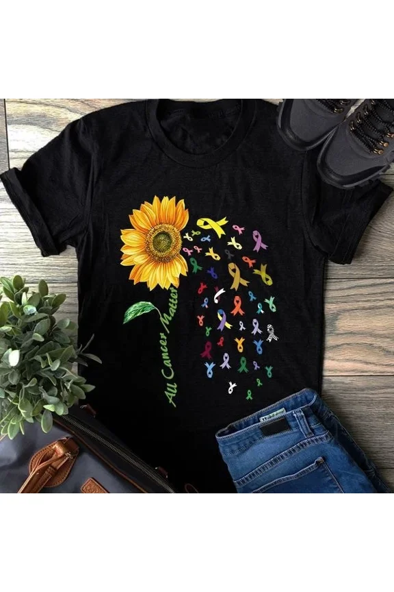 Awareness Ribbon, All Cancer Matter, Sunflower Lover
