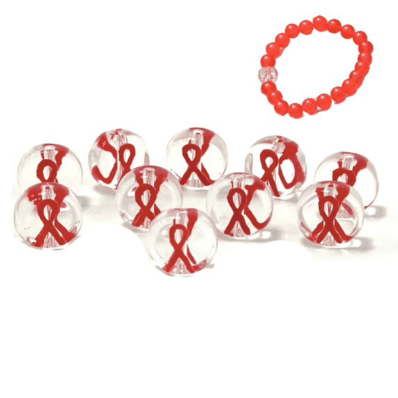 Awareness Ribbon Beads, AIDS Alcohol Drug Abuse Cancer Beads For ...
