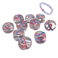 thumbnail image 1 of Awareness Ribbon Beads, Miscarriage Beads For Jewelry Making, Glass Beads 10mm, DIY Bracelet Supplies, Gift For Beader, Pink Blue, 10 pcs, 1 of 10