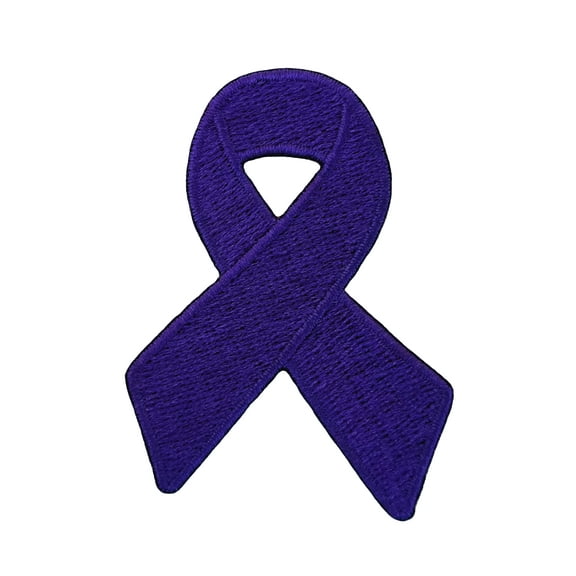 Awareness Ribbon Cystic Fibrosis/Crohn's/Colitis/Domestic Violence/Elder Abuse Embroidered Sew/Iron On Patch 2.5" x 1.8"