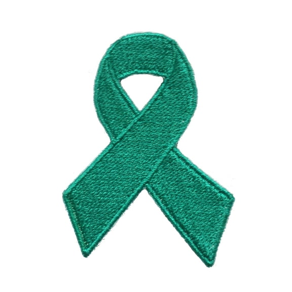 Awareness Ribbon PTSD, Panick/Anxiety Disorder, Anti Bullying, Tourette's Syndrome, Cervical, Gynecological, Ovarian, Uterine, Vulvar Cancer Iron on Patch 2.5" x 1.8"