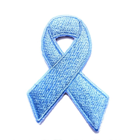 Awareness Ribbon Prostate Cancer Embroidered Sew/Iron On Patch 2.5" x 1.8"