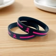 thumbnail image 1 of Awareness Ribbon Silicone Bracelets, Mental Health Awareness Bracelet, Cancer & Cause Rubber Wristbands Gift Unisex for Men Women for Patients, Survivors, Family, Friends, 1 of 6