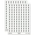 thumbnail image 1 of Awareness Ribbon Sketch 200+ Round Stickers - White - Gloss Finish - 0.50" Size, 1 of 3