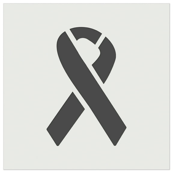 Awareness Ribbon Solid DIY Cookie Wall Craft Stencil - 5.5 Inch