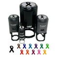 thumbnail image 1 of Awareness Ribbon Solid Self-Inking Rubber Stamp Ink Stamper - Black Ink - Mini 1/2 Inch, 1 of 7