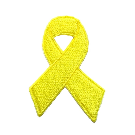 Awareness Ribbon Spina Bifida Embroidered Sew/Iron On Patch 2.5" x 1.8"