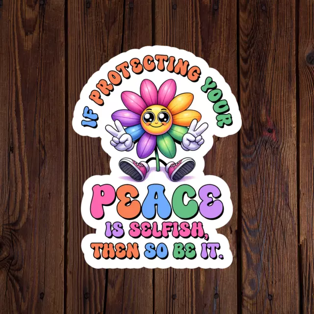 Awareness Sticker Anxiety Positivity Protect Peace Sticker Phone Decal ...
