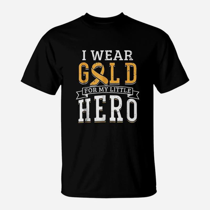 Awareness Survivor Support Gold Hero I Wear Gold For My Little Hero ...