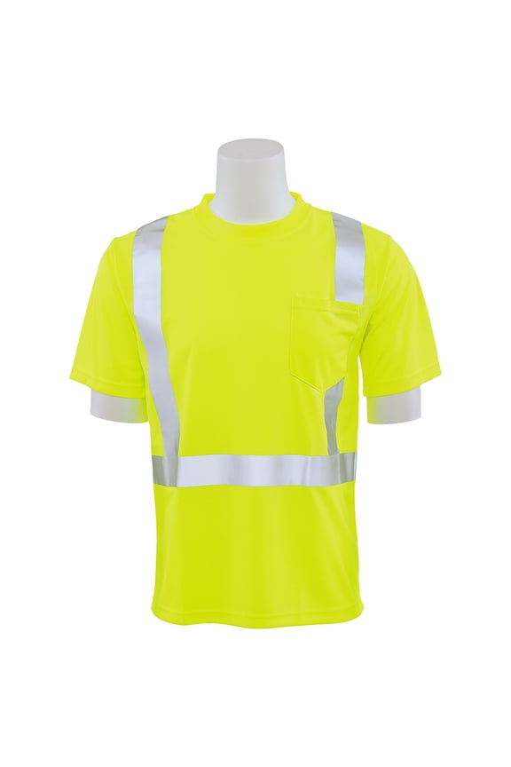DAS COMPANIES Short Sleeve Shirts for Men ANSI Type R Class 2 High Visibility T-Shirt-Lime 3X