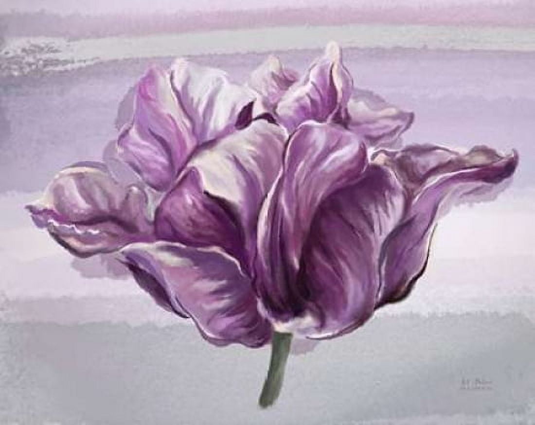 Awash In Plum Floral Canvas Art - Art Atelier Alliance (20 x 24)