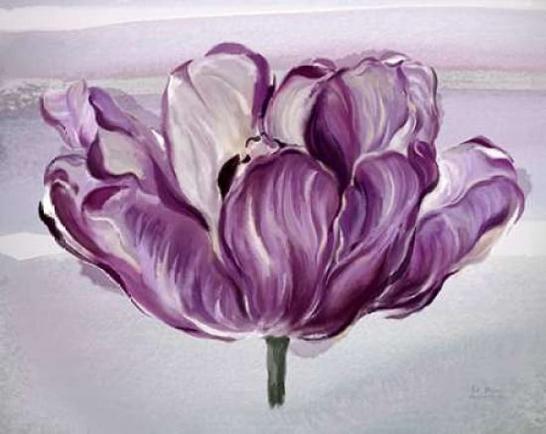 Awash In Plum Tulip Canvas Art - Art Atelier Alliance (20 x 24)