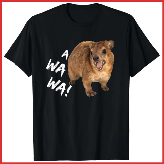Awawa Angry Screaming Hyrax Viral Internet Animal Meme Unisex T-Shirt S-5XL