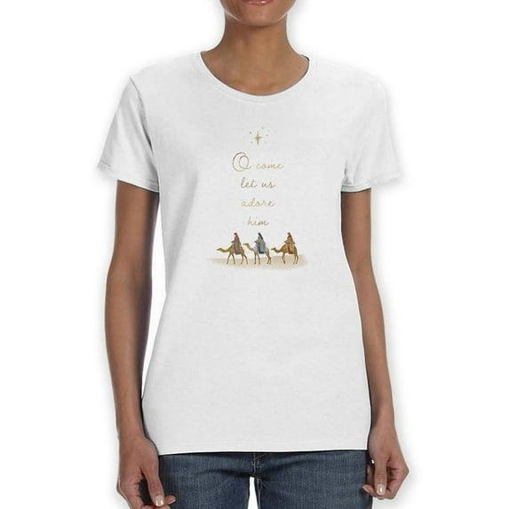 Away In A Manger I T-Shirt Women -Victoria Barnes Designs, Female 5X-Large