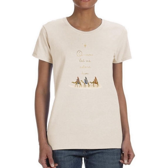 Away In A Manger I T-Shirt Women -Victoria Barnes Designs, Female x-Large