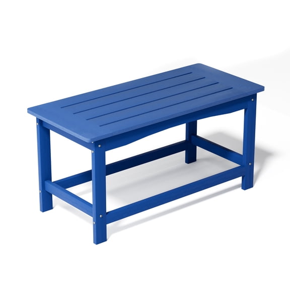 AwayHome Modern Outdoor All-Weather High Impact Polystyrene Coffee Table with Installation Package and Instruction Manual, Navyblue