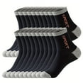 thumbnail image 1 of Awdenio 10 Pairs Men's Athletic Ankle Socks Cushioned Sweat-absorbing Breathable Sports Running Socks, 1 of 1