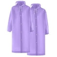 thumbnail image 1 of Awdenio 2-Pack Reusable Rain Ponchos for Adults - Hooded Raincoats for Women/Men with Drawstring, 1 of 8