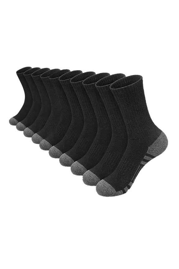 Awdenio Athletic Socks Sport Running Calf Socks Performance Cushioned Breathable Crew Socks for Men (5 Pairs)