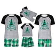 thumbnail image 1 of Awdenio Baby Christmas Pajamas for Family Xmas Matching Sets Short Sleeve Shirts and Plaid shorts Santa Christmas Tree Sleepwear Two-piece Sets, 1 of 8
