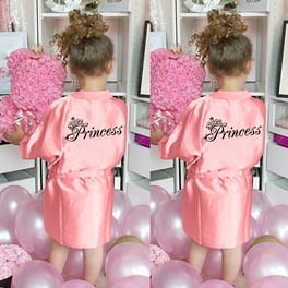 Baby Pajamas Kimono Solid Robes Girls Satin Bathrobe Silk Girls Tops Kids Sleepwear Pink 12 Months 18 Months