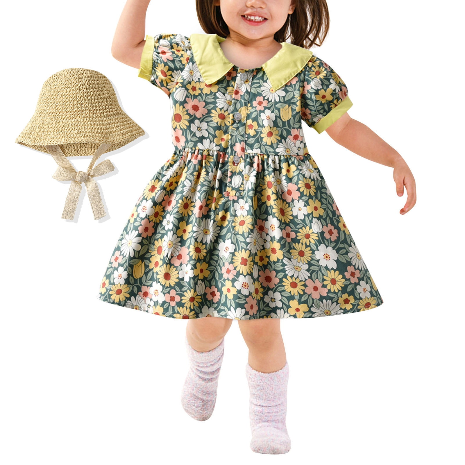 Awdenio Baby Girls' Playwear Dresses, Toddler Kids Baby Girls Summer