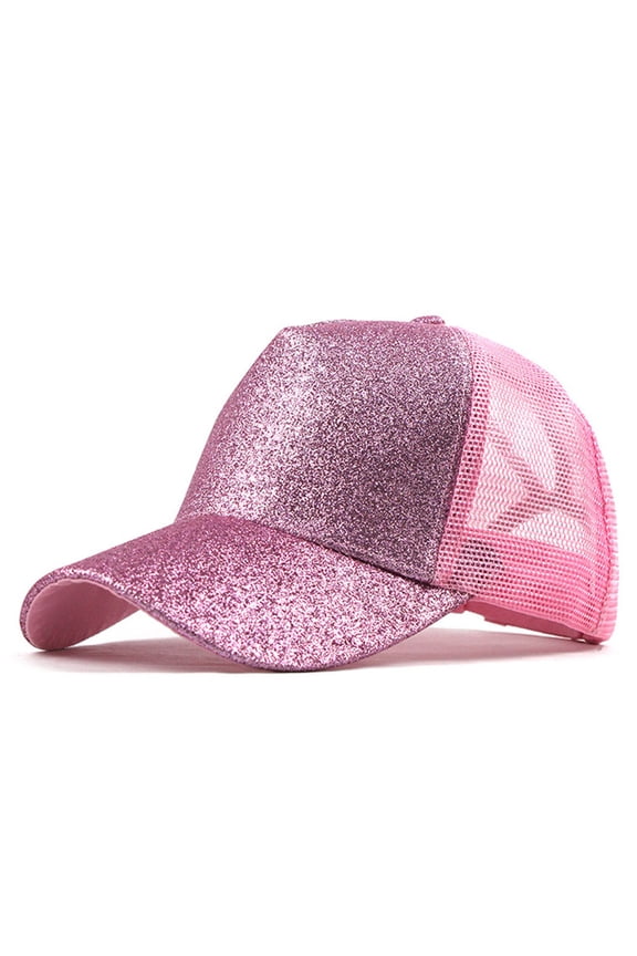 Awdenio Baseball Cap Ponytail Messy Buns Trucker Plain Baseball Visor Cap Unisex Glitter Hat