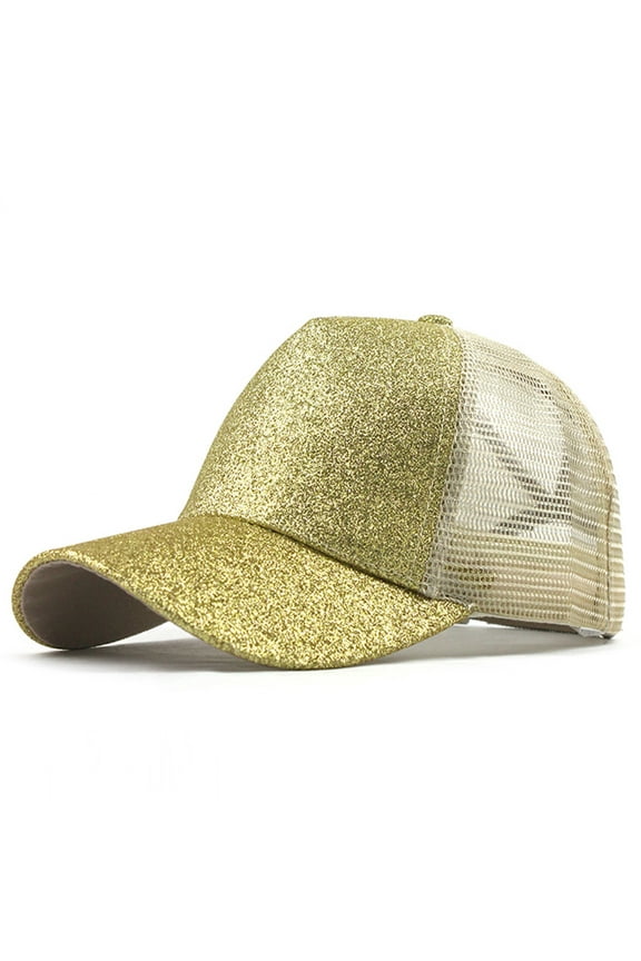 Awdenio Baseball Cap Ponytail Messy Buns Trucker Plain Baseball Visor Cap Unisex Glitter Hat
