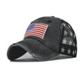 thumbnail image 1 of Awdenio Baseball Cap Unisex Outdoor American Flag Independence Day Washed Baseball Cap Outdoor Soft Top Cap, 1 of 2