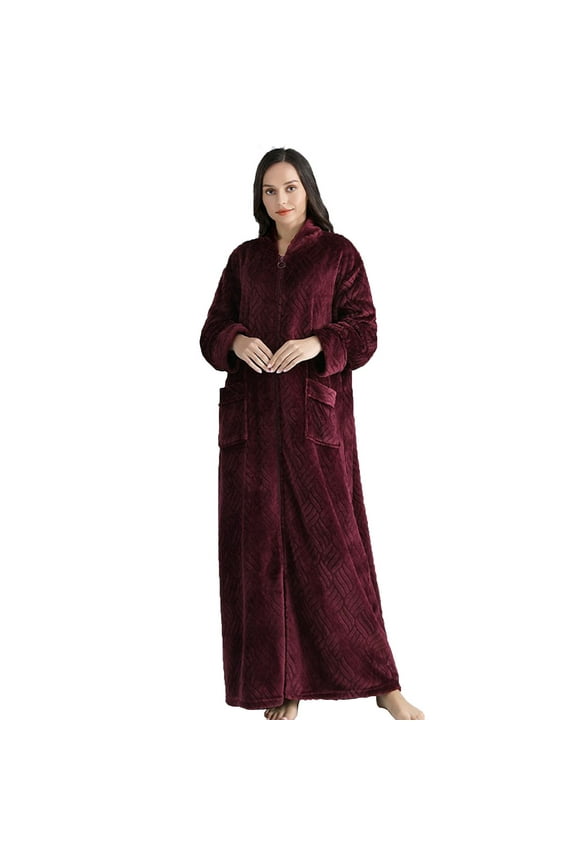 Awdenio Bathrobes For Women Winter Warm Nightgown Couple Bathrobe Men And Women And Winter Nightgown