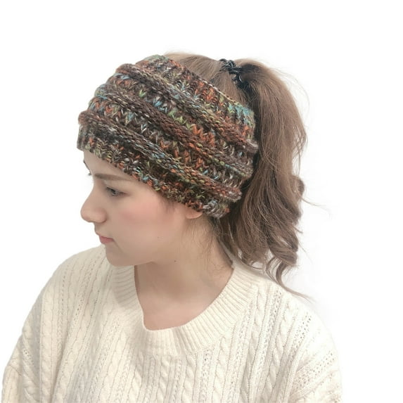 Awdenio Beanies Hats And Winter Knitted Headband Horsetail Hat Wool Headband Pullover Hat