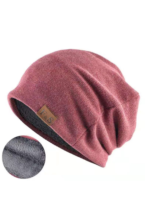 Awdenio Beanies Hats Men's And Women's Fashionable Windproof Plush Warm Bun Pile Cap