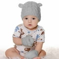 thumbnail image 1 of Awdenio Beanies Hats Newborn Baby Beanie For Boy Girl Cap Cotton Knitted Winter Warm Hats+Gloves Set, 1 of 6
