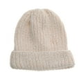thumbnail image 1 of Awdenio Beanies Hats Winter Knitted Hats Fashion Striped Curled Edgeless Cold Hat Outdoor Warmth Thick Woolen Hats, 1 of 2
