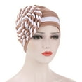 thumbnail image 1 of Awdenio Beanies Hats Women India Hat Patchwork Braid Muslim Ruffle Chemo Hat Beanie Wrap Cap, 1 of 5