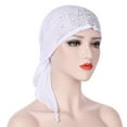 thumbnail image 1 of Awdenio Beanies Hats Women India Muslim Stretch Turban Hat Cotton Hair Loss Scarf Wrap, 1 of 2