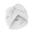 thumbnail image 1 of Awdenio Beanies Hats Women Solid Bowknot India Muslim Ruffle Chemo Hat Headwear Wraps Turbans Beanie Cap Headwraps, 1 of 2