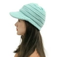 thumbnail image 1 of Awdenio Beanies Hats Women Stitching Outdoor Plush Hats Crochet Knit Beanie Cap Peaked Cap, 1 of 3