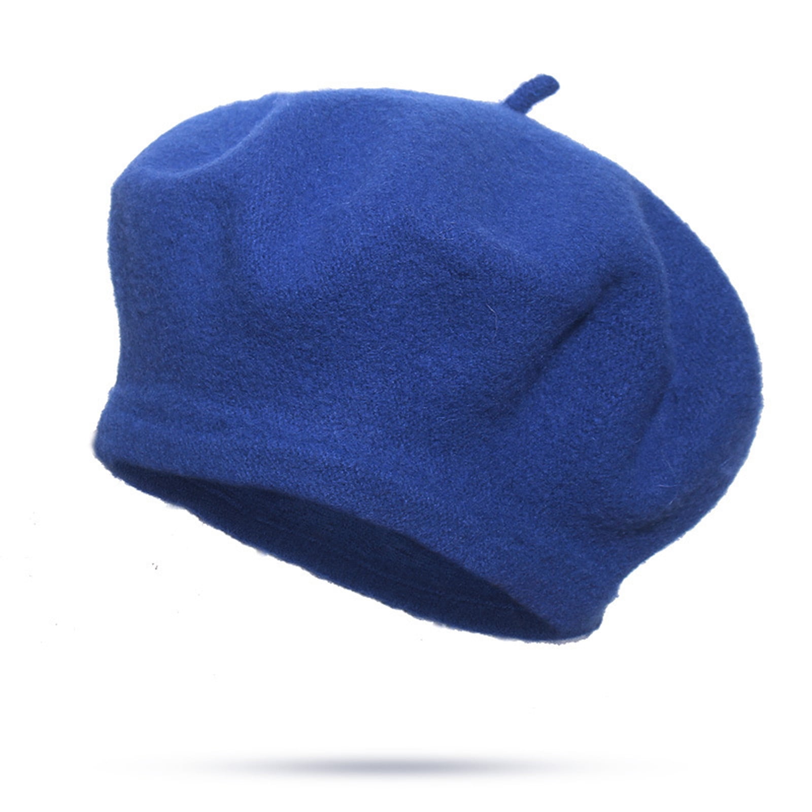 Blue Beret - Warm Lined Wool Angora Knit Berets - French Paris Hat For Women new Classic Wool Beret Hat, French Beret, Fall Fashion Accessory  main image 4