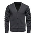 thumbnail image 1 of Awdenio Cardigan Sweaters for Men Cardigan Sweater V Neck Casual Soft Long Sleeve Button Down Knitted Winter Sweater,Size 4XL, 1 of 1
